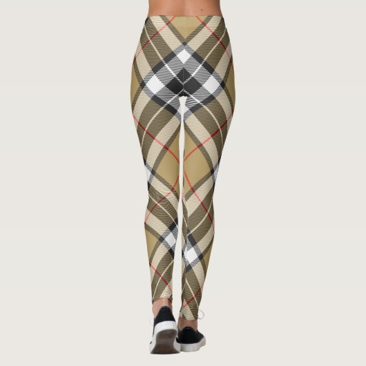 Thomson Camel Tartan Pset Pattern Family Mode Leggings (Achterkant)