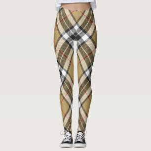 Thomson Camel Tartan Pset Pattern Family Mode Leggings