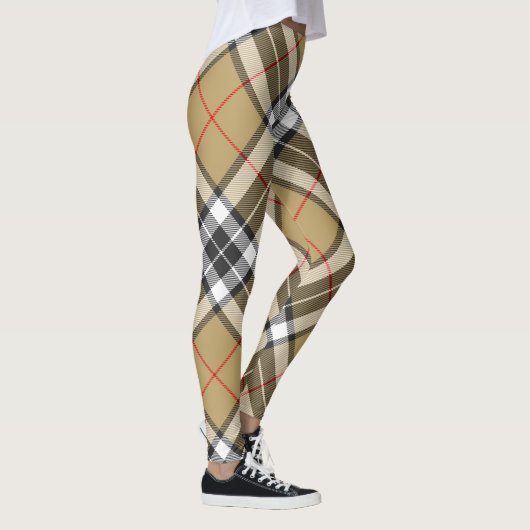 Thomson Camel Tartan Pset Pattern Family Mode Leggings (Rechts)