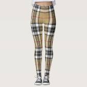 Thomson Camel Tartan Pset Pattern Family Mode Leggings (Voorkant)