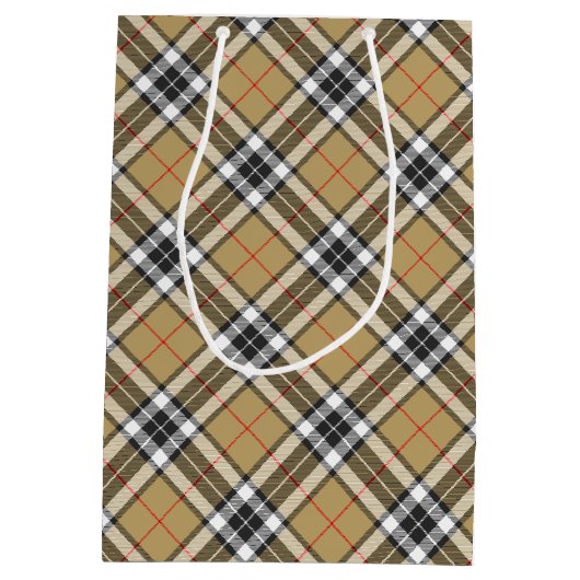 Thomson Camel Tartan Pset Pattern Family Mode Medium Cadeauzakje (Achterkant)