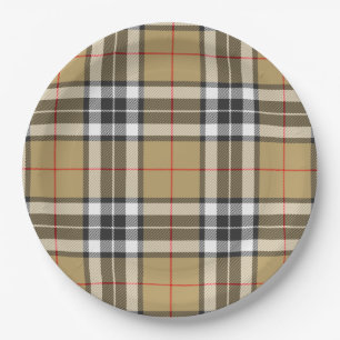 Thomson Camel Tartan Pset Pattern Family Mode Papieren Bordje