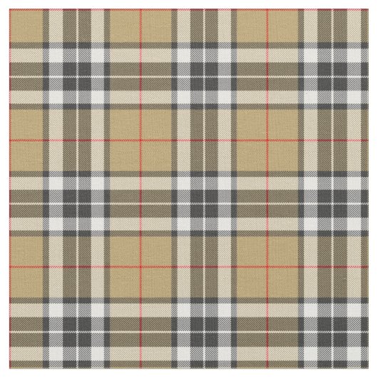 Thomson Camel Tartan Pset Pattern Family Mode Stof (Close Up)