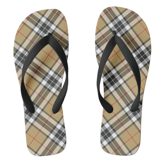Thomson Camel Tartan Pset Pattern Family Mode Teenslippers (Voetbed)