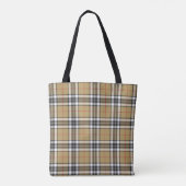 Thomson Camel Tartan Pset Pattern Family Mode Tote Bag (Achterkant)