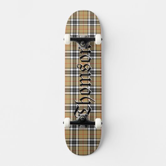 Thomson Clan Tartan Schots geruite patroon Persoonlijk Skateboard (Voorkant)
