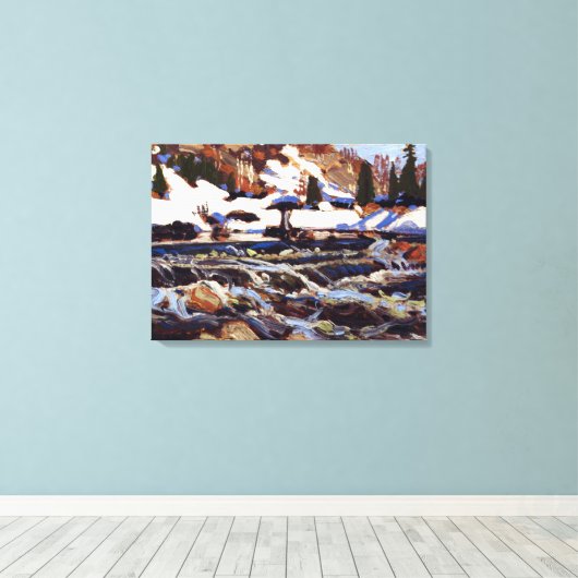 Thomson - De Rapids, mooi kunstschilderij Canvas Afdruk (Insitu (Houten vloer))