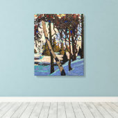 Thomson - Early Snow Canvas Afdruk (Insitu (Houten vloer))