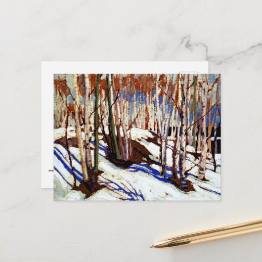 Thomson - Early Spring, Canoe Lake, Briefkaart (Voorkant / Achterkant in situ)