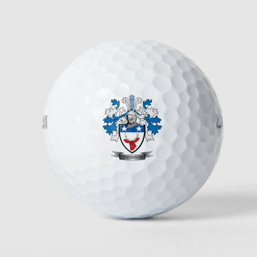 Thomson Family Crest Coat of Arms Golfballen (Voorkant)