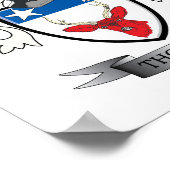 Thomson Family Crest Coat of Arms Poster (Hoek)