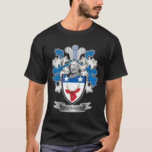 Thomson Family Crest Coat of Arms T-shirt (Voorkant)