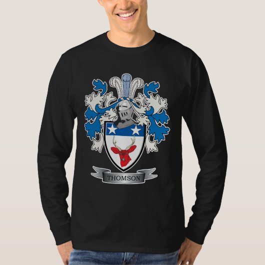Thomson Family Crest Coat of Arms T-shirt (Voorkant)
