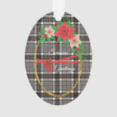 Thomson Gray Modern Tartan Kerstmis Ornament (achterkant)