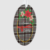 Thomson Gray Modern Tartan Kerstmis Ornament (voorkant)