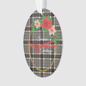 Thomson Gray Modern Tartan Kerstmis Ornament (voorkant)
