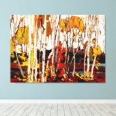 Thomson - Herfstberken Canvas Afdruk (Insitu (Houten vloer))