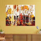 Thomson - Herfstberken Canvas Afdruk (Insitu (Woonkamer))