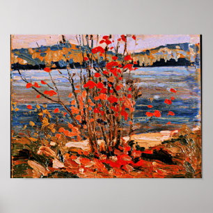 Thomson - Lake en Red Tree Poster