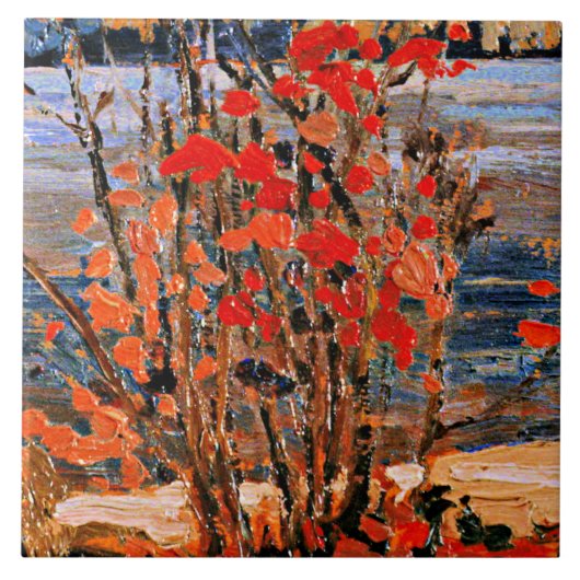 Thomson - Lake en Red Tree Tegeltje (Voorkant)