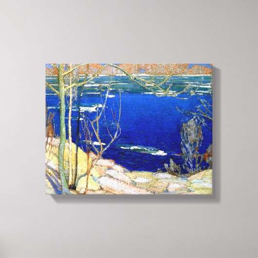 Thomson - Lente-ijs, fijn, populaire schilderkunst Canvas Afdruk (Voorkant)