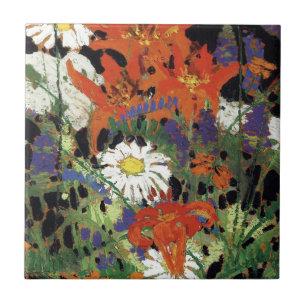Thomson - Marguerites, Wood Lilies en Vetch Tegeltje