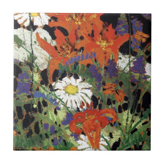 Thomson - Marguerites, Wood Lilies en Vetch Tegeltje (Voorkant)