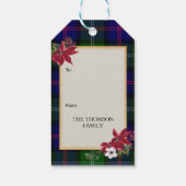 Thomson Schotse Clan Tartan & Wapen Cadeaulabel (Achterkant)