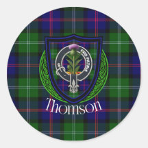 Thomson Schotse Clan Tartan & Wapen
