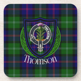 Thomson Scottish Clan Tartan & Crest Bier Onderzetter
