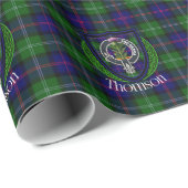 Thomson Scottish Clan Tartan & Crest Cadeaupapier (Rol Hoek)