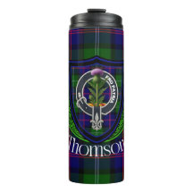 Thomson Scottish Clan Tartan & Crest
