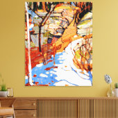 Thomson - Snow en Rocks, Canvas Afdruk (Insitu (Woonkamer))