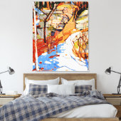 Thomson - Snow en Rocks, Canvas Afdruk (Insitu (Slaapkamer))