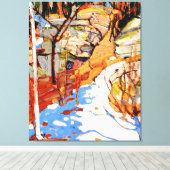 Thomson - Snow en Rocks, Canvas Afdruk (Insitu (Houten vloer))