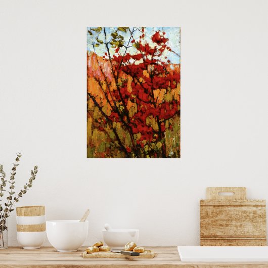 Thomson - Soft Maple in het najaar Poster (Keuken)