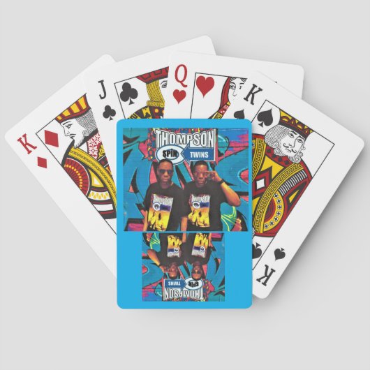 THOMSON SPIN TWINS. Ping Pong Paddle Pokerkaarten (Achterkant)