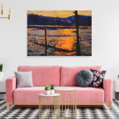 Thomson - Sunset, Canoe Lake Canvas Afdruk (Insitu (Woonkamer))