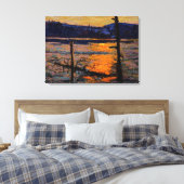 Thomson - Sunset, Canoe Lake Canvas Afdruk (Insitu (Slaapkamer))