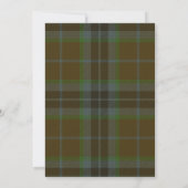 Thomson Tartan Trouwuitnodiging Kaart (Achterkant)