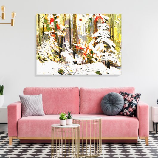 Thomson - Wood Interior, Winter Canvas Afdruk (Insitu (Woonkamer))