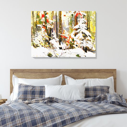 Thomson - Wood Interior, Winter Canvas Afdruk (Insitu (Slaapkamer))