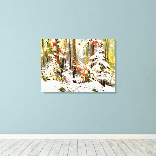 Thomson - Wood Interior, Winter Canvas Afdruk (Insitu (Houten vloer))