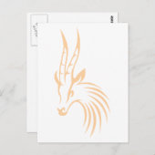 Thomson's Gazelle in Swish Drawing Style Briefkaart (Voorkant / Achterkant)