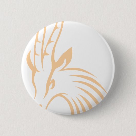 Thomson's Gazelle in Swish Drawing Style Ronde Button 5,7 Cm (Voorkant)