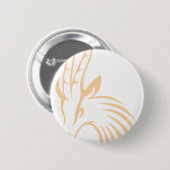 Thomson's Gazelle in Swish Drawing Style Ronde Button 5,7 Cm (Voorkant /achterkant)
