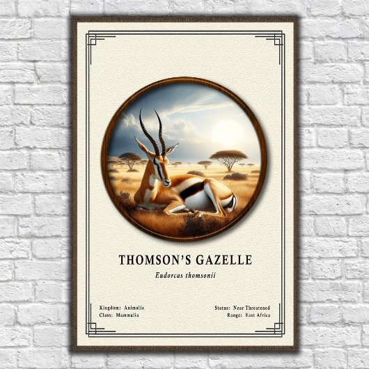 Thomson's Gazelle Zoölogie Serie Poster