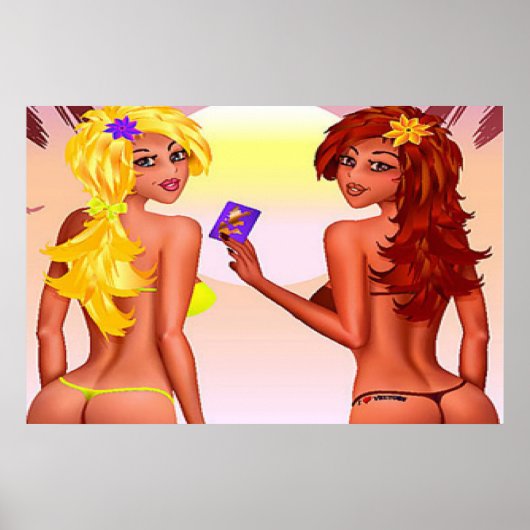 Thong Bikini Girls Poster (Voorkant)