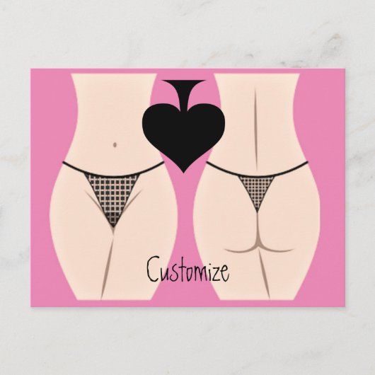 Thong Panty Spade Thunder_Cove Briefkaart (Voorkant)