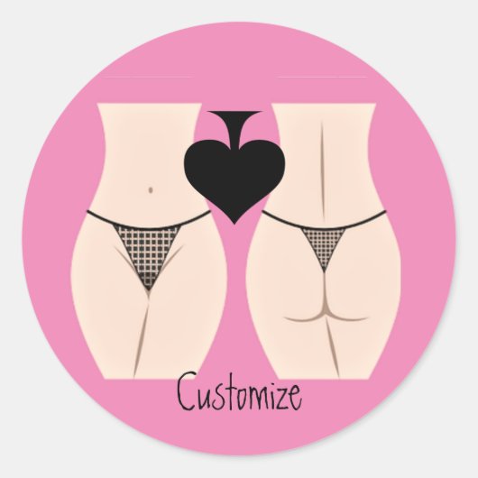 Thong Panty Spade Thunder_Cove Ronde Sticker (Voorkant)